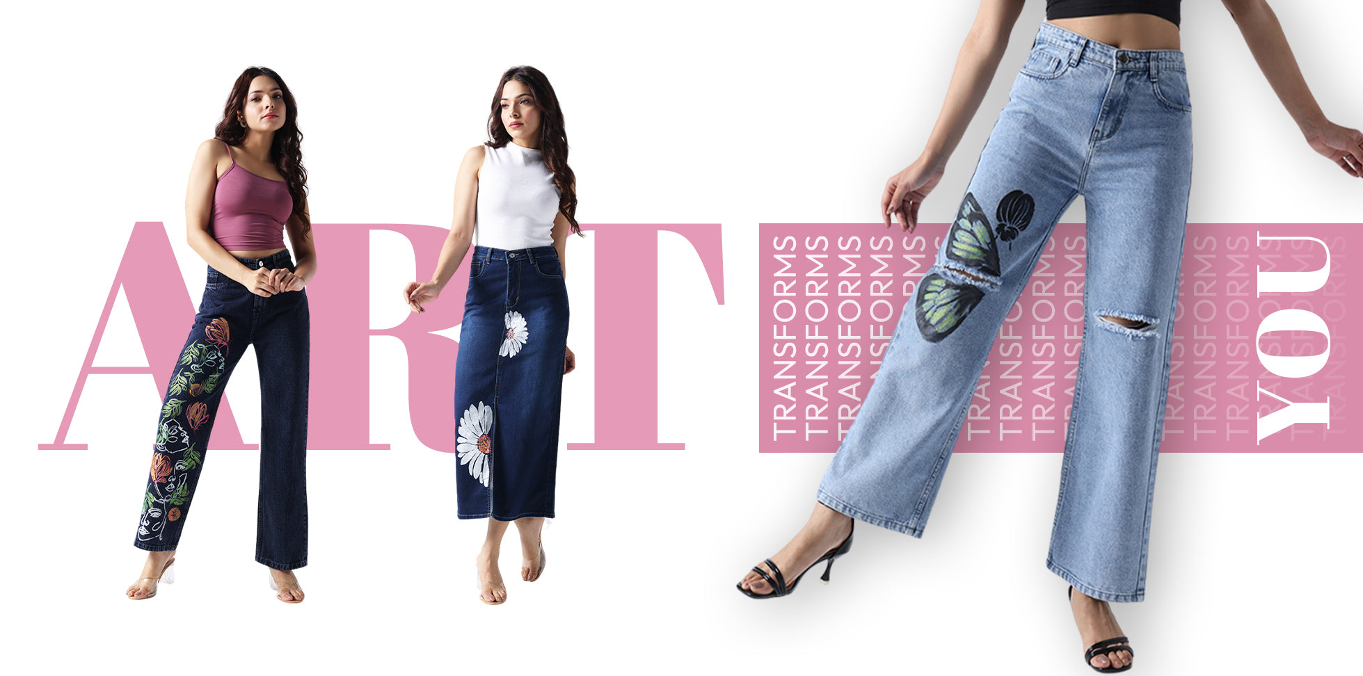 Gotamoda sustainable hand-painted denim collection – empowering women through fashion, creativity, and conscious craftsmanship.