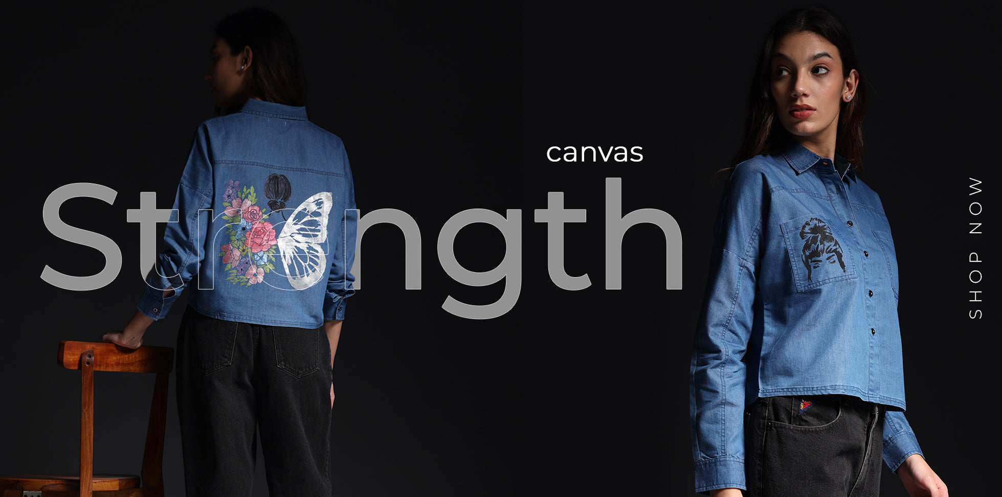 Gotamoda sustainable hand-painted denim collection – empowering women through fashion, creativity, and conscious craftsmanship.