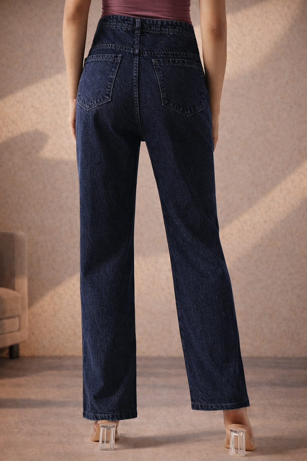 Floral Faces Art Hand Painted Jeans