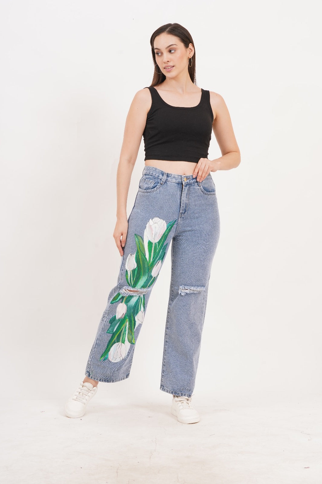 Tulip Bloom Jeans- Non stretch Artist edition