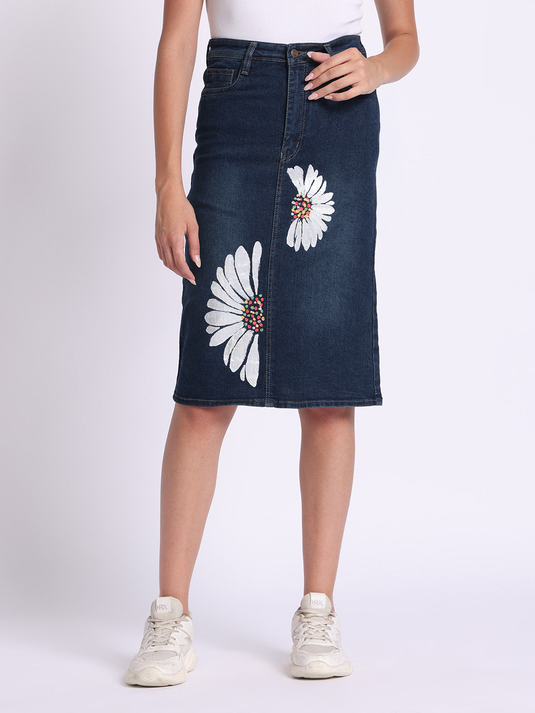 Daisy Dream Denim Midi Skirt