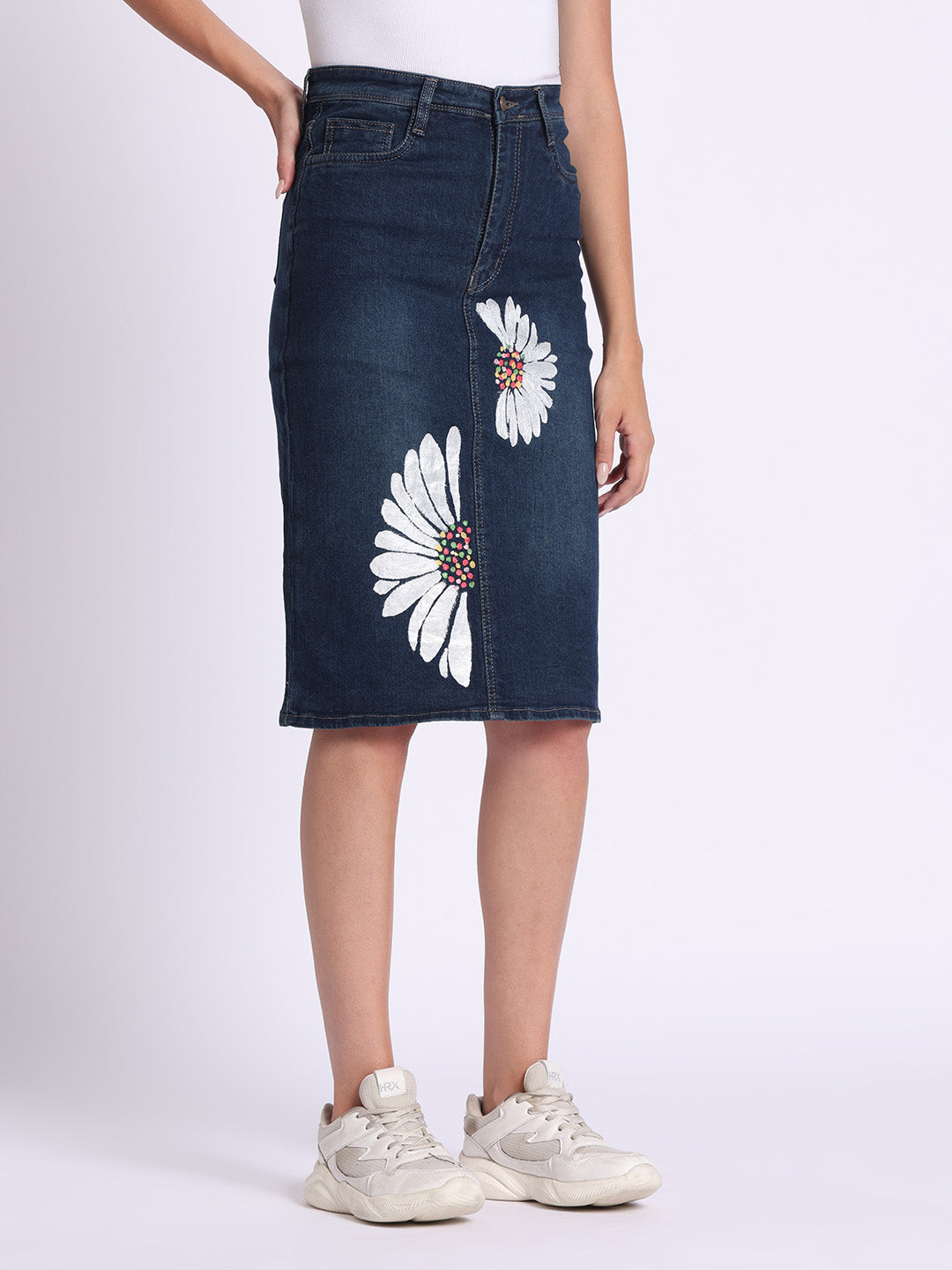 Daisy Dream Denim Midi Skirt