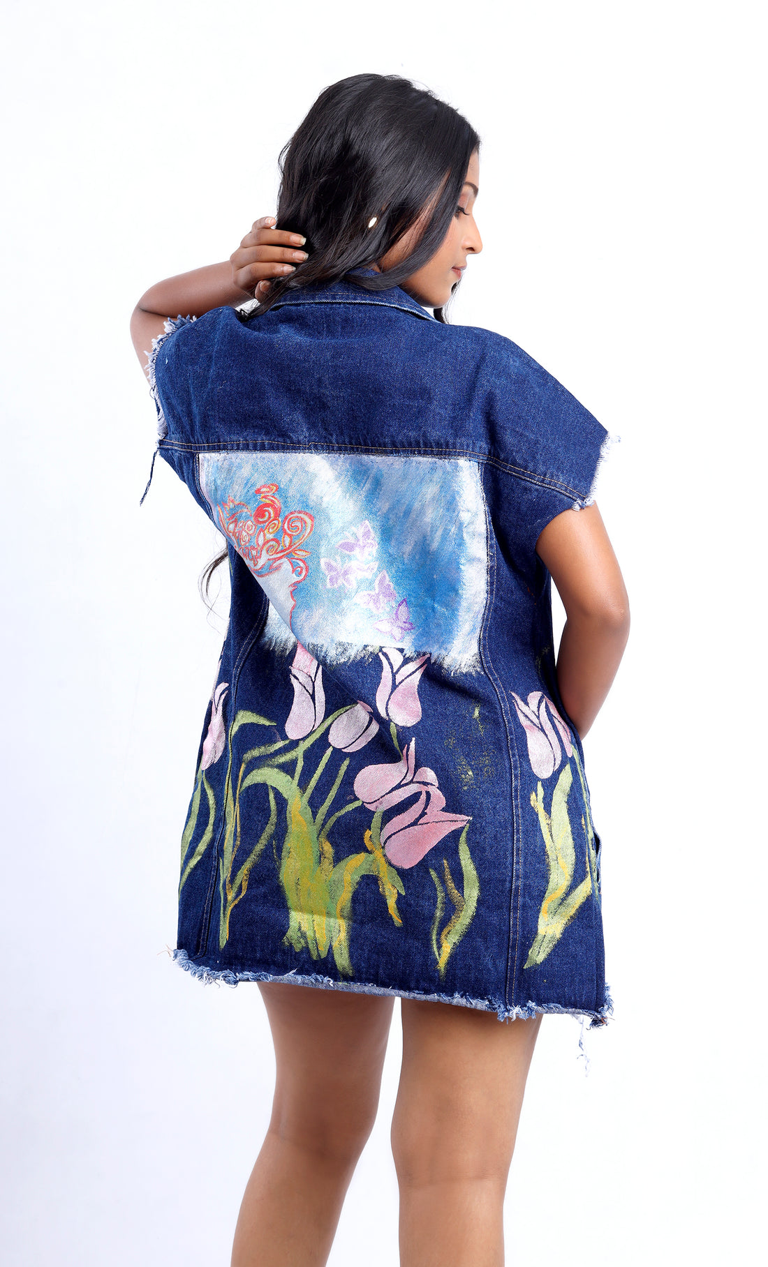 Tulip Bloom Denim Jacket