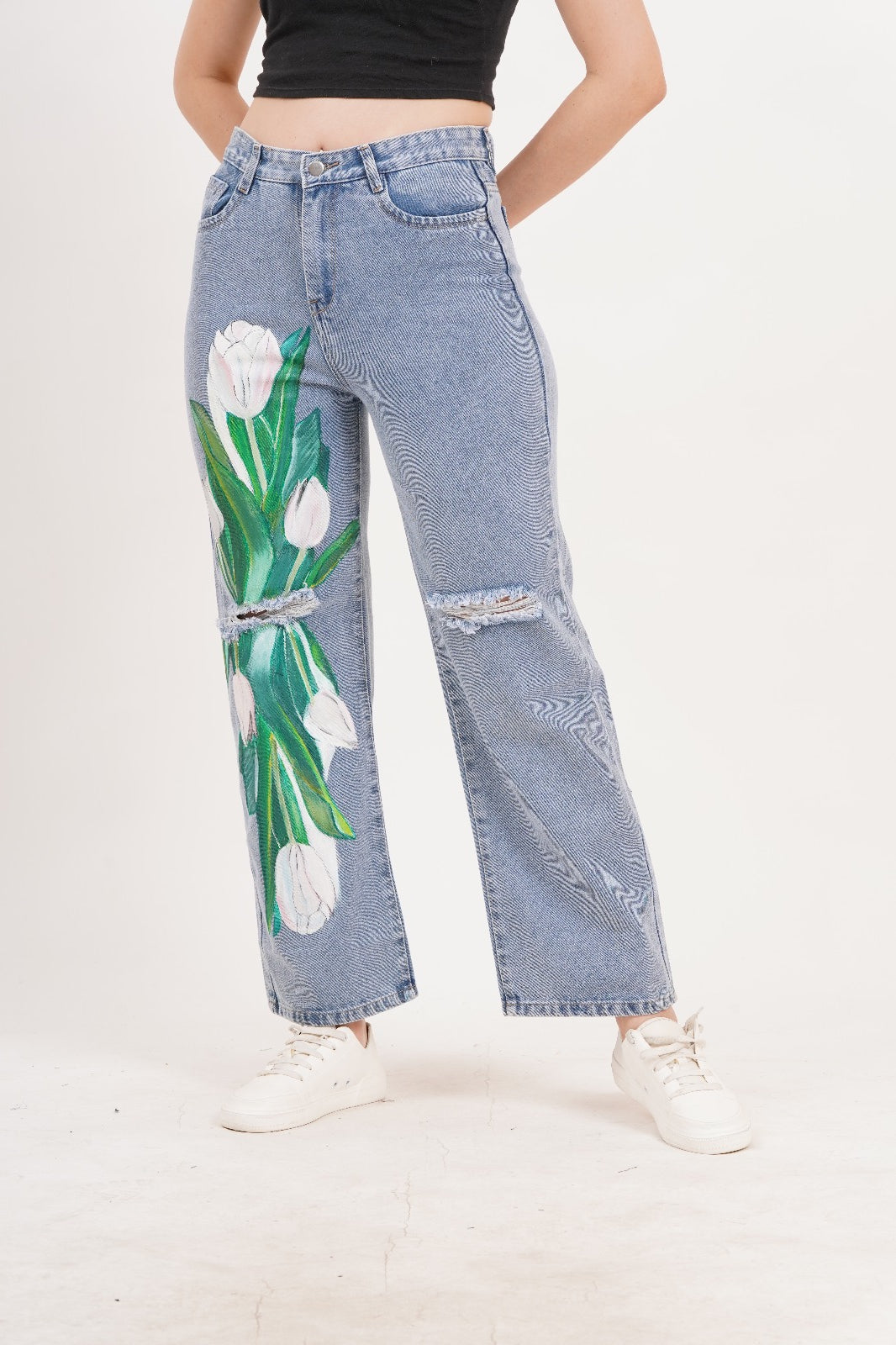 Tulip Bloom Jeans- Non stretch Artist edition