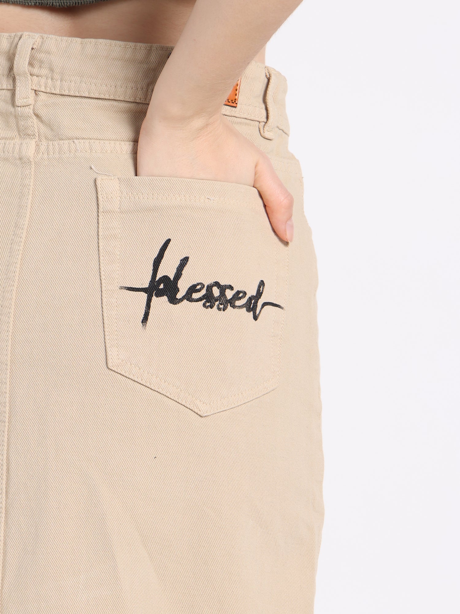 Gotamoda Christian modest skirt in beige with &