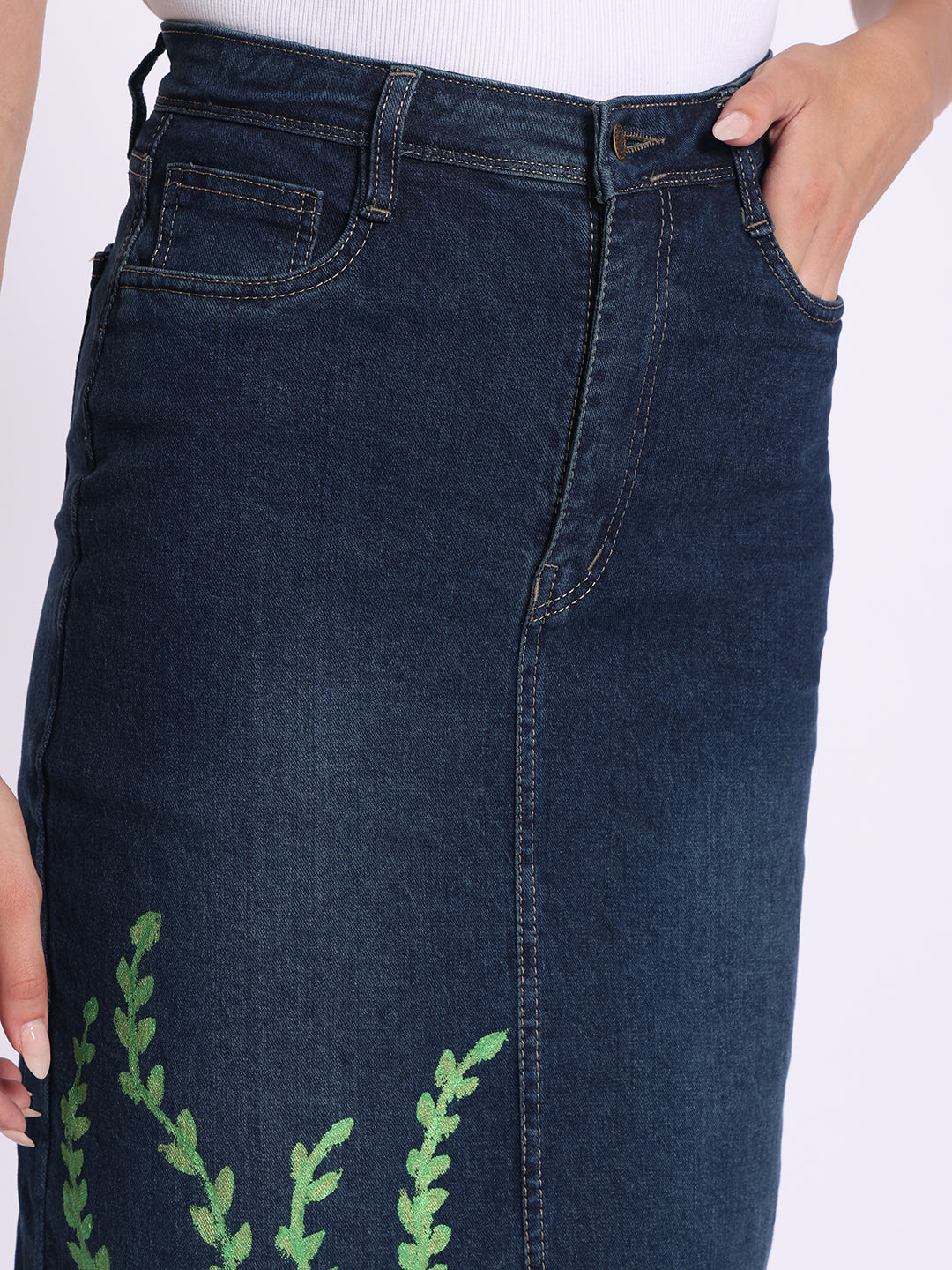 Amazon.com: High Waist Floral Denim Skirt for Women Summer